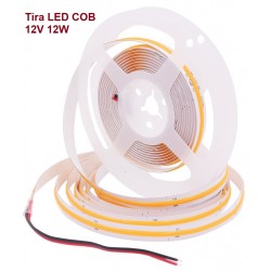 Tira LED 5 mts Flexible 12V 60W COB con corte cada 5cm IP20, Alta Luminosidad